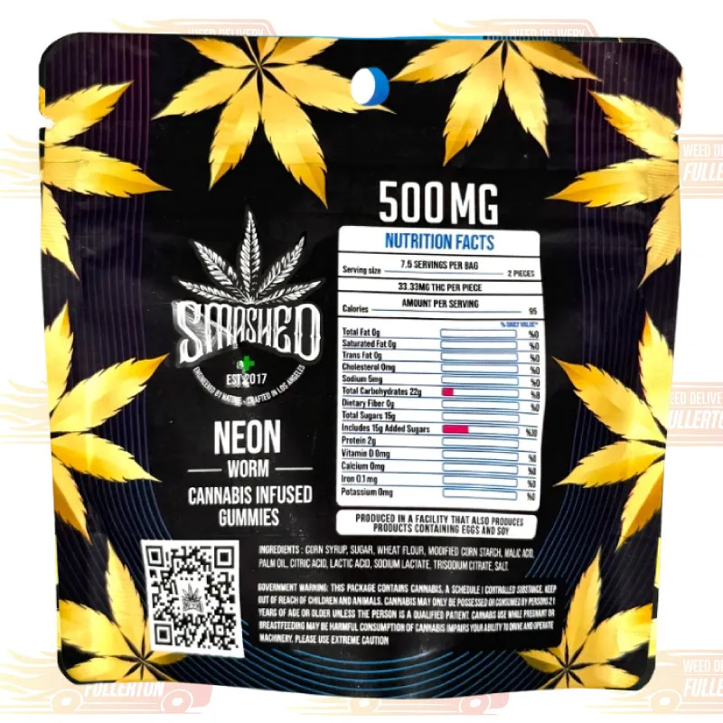 Smashed Neon Worm Cannabis Infused Gummies