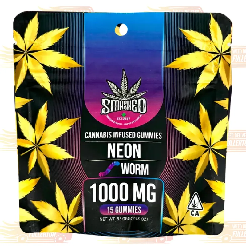 Smashed Neon Worm Cannabis Infused Gummies